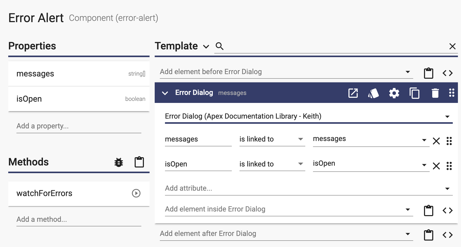 error alert component