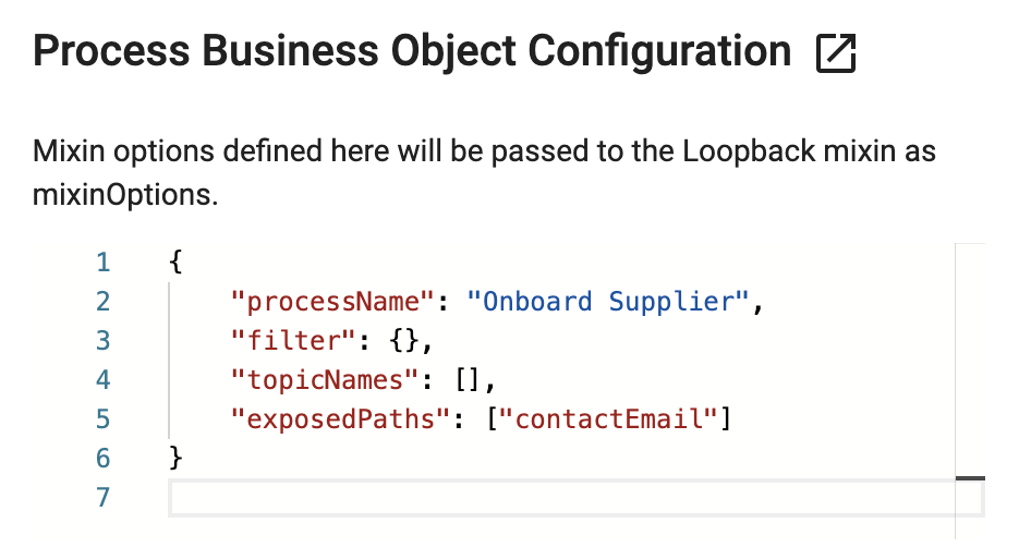 Process Business Object mixin configuration