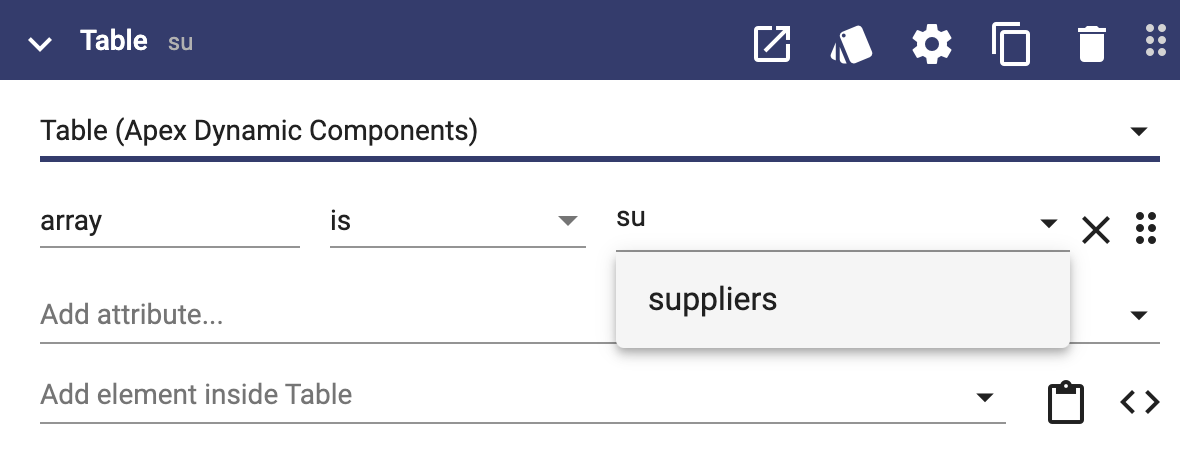 Add suppliers to the table