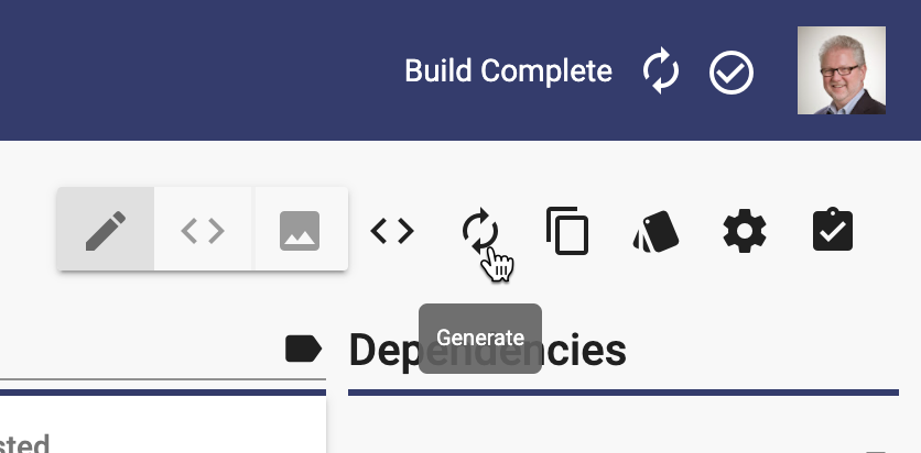 Generate icon button