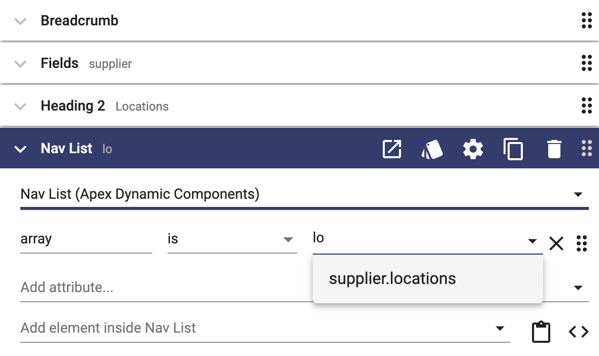 Locations Nav List