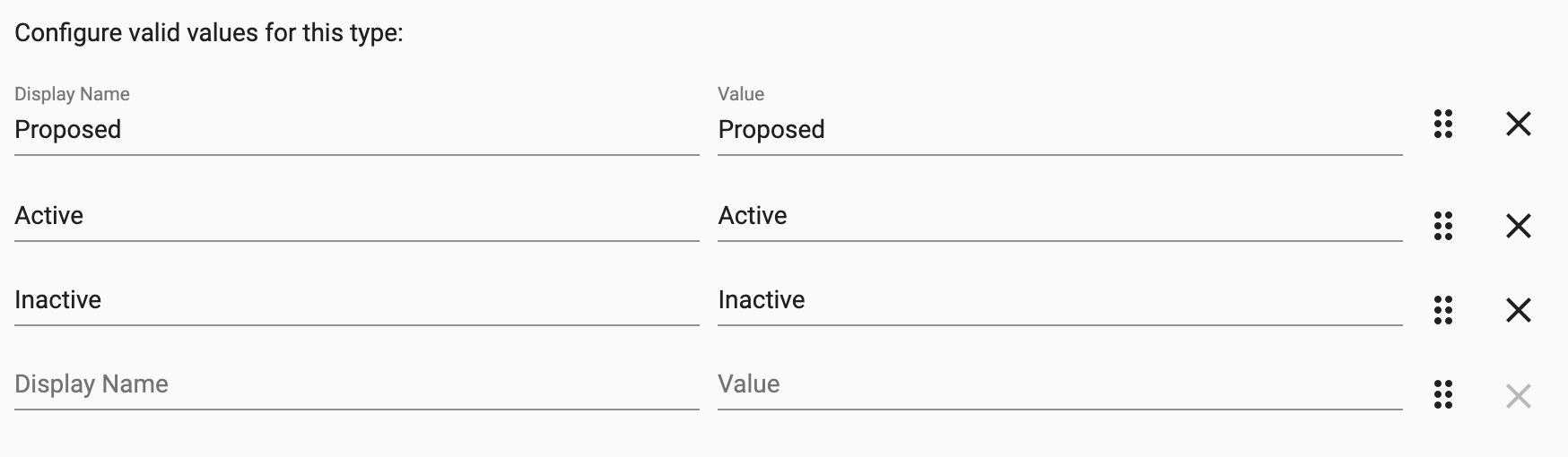 SupplierStatus values