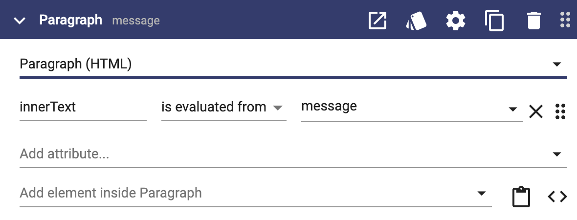 Display a property by evaluating it