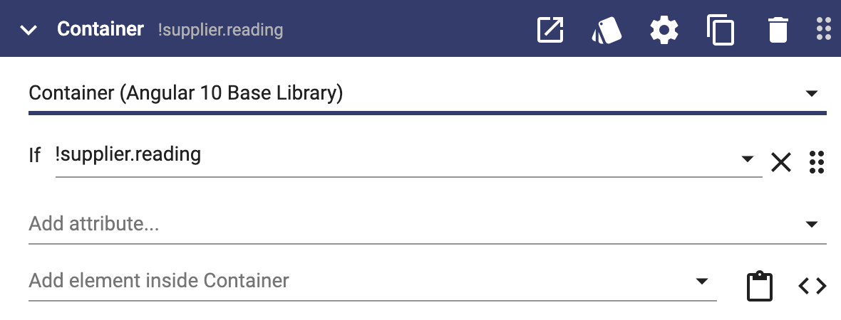 Make a set of elements conditional