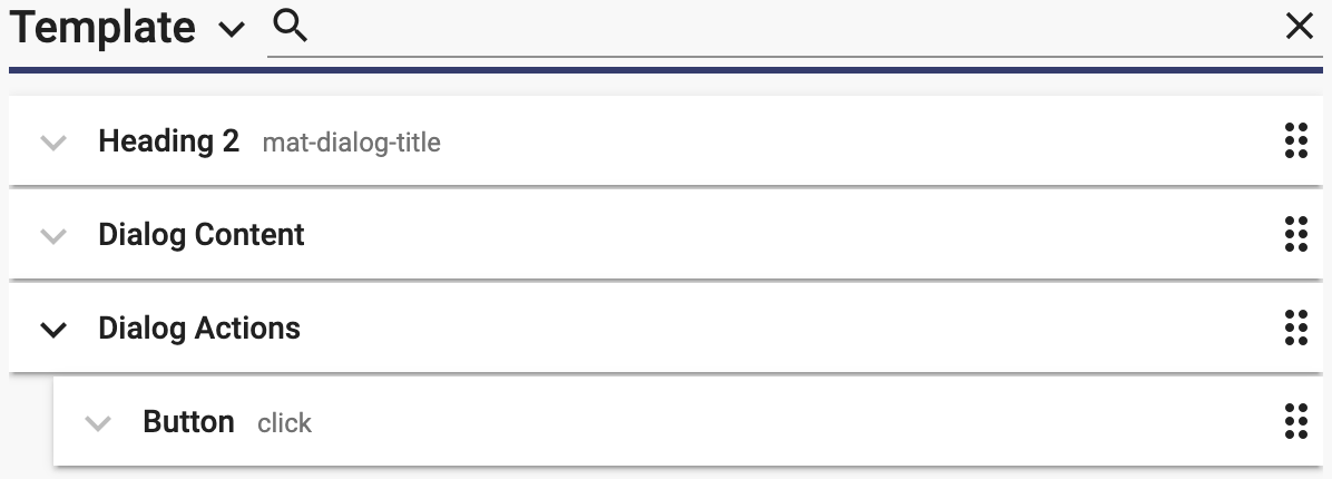 Dialog window structure definition