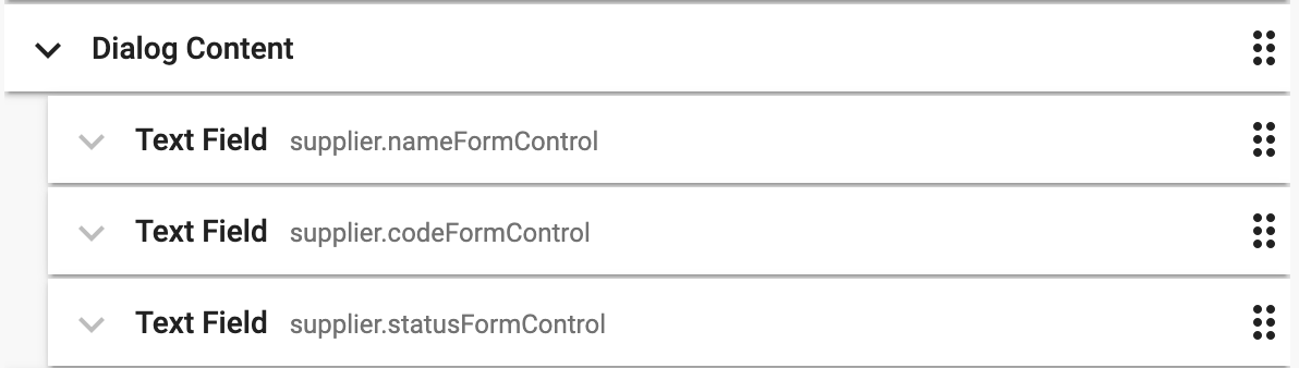 Dialog content definition