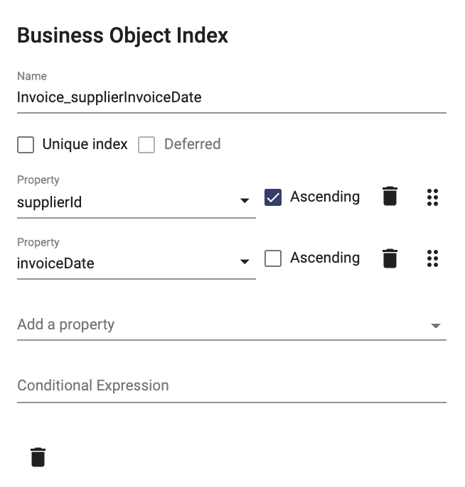 Sorting index example