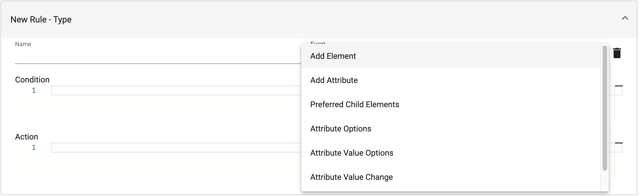 Authoring rule definition dialog