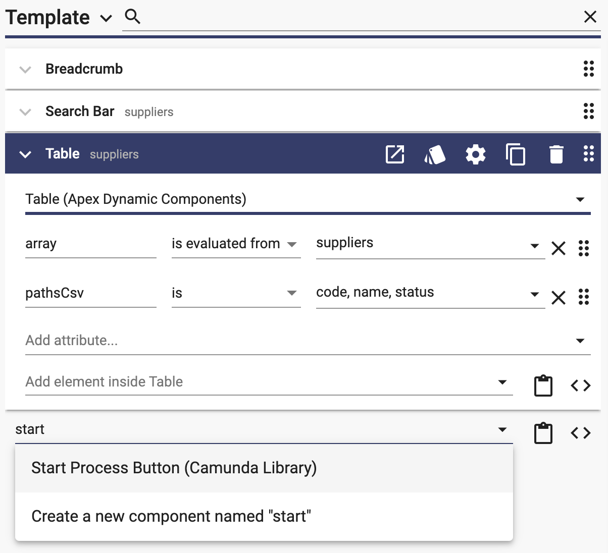 Add the Start Process Button