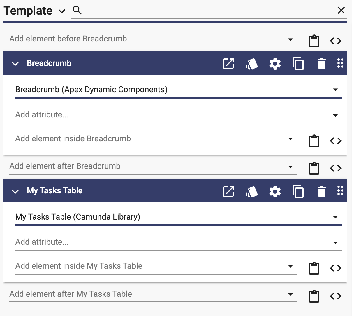 Add the My Tasks Table component