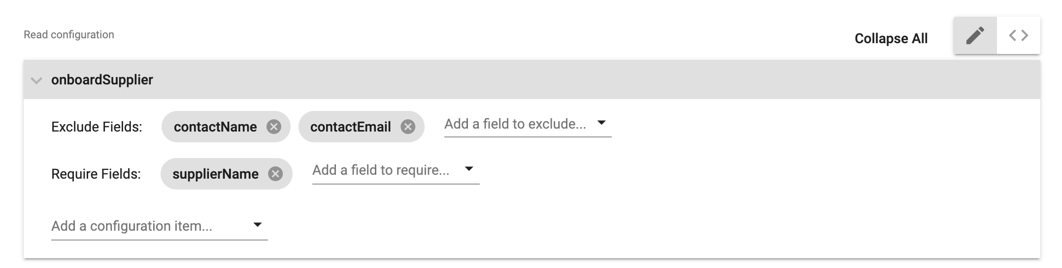 Make supplierName a required field