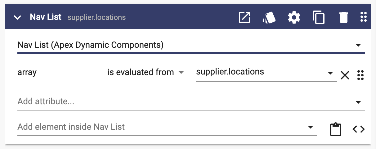 Nav List component 