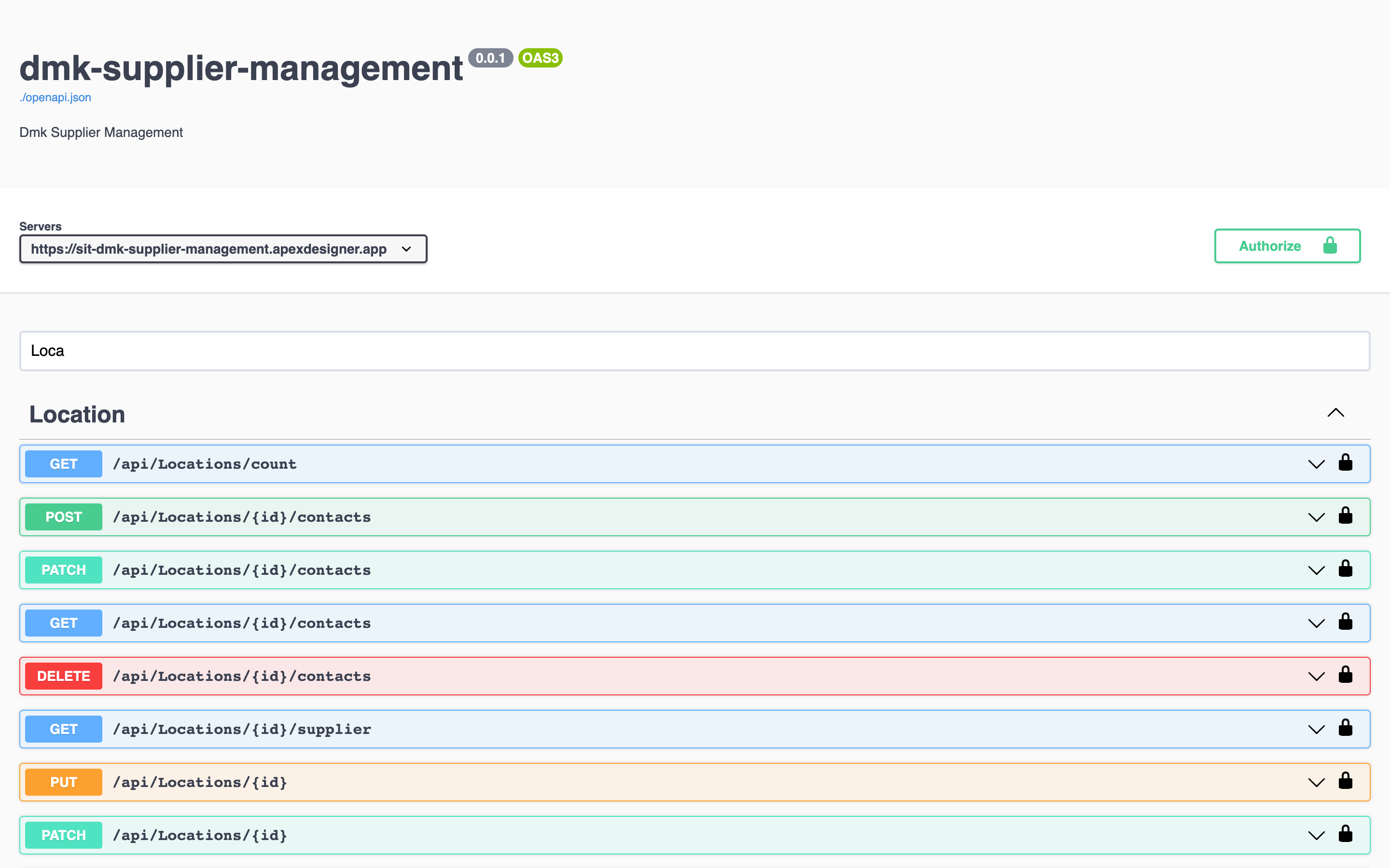 Filter in API Explorer